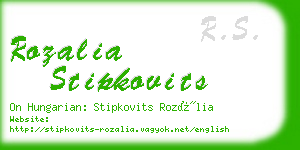 rozalia stipkovits business card